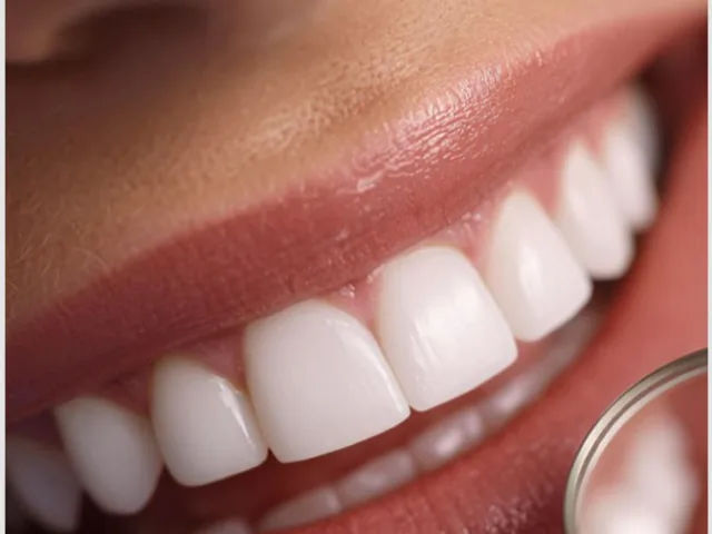 Revisión dental con espejo y explorador.